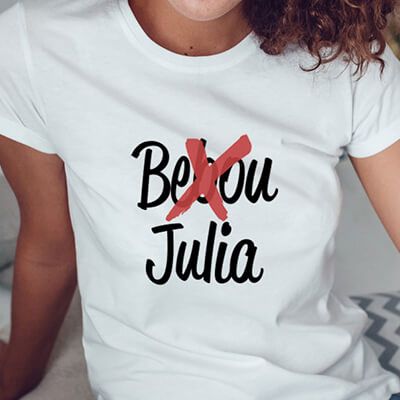 Tee shirt personnalisé femme - Respecte mon prénom