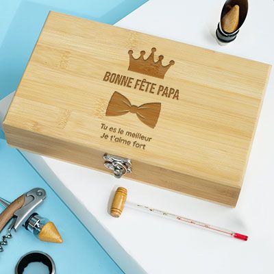 Coffret sommelier personnalisé - 5 accessoires - Papa Royal