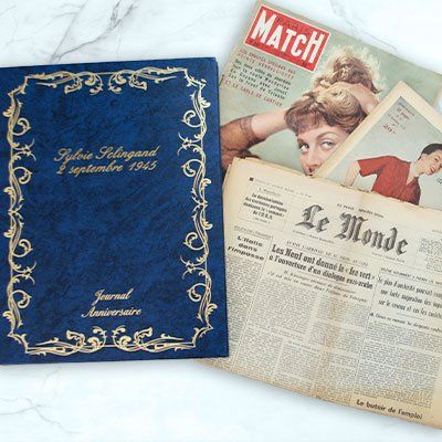 Authentique journal de naissance - Cadeau femme 95 ans